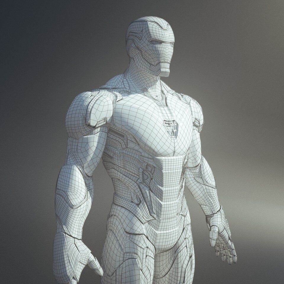 Ironman Steel Armor wireframe
